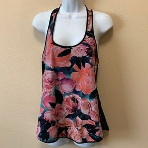 Lululemon Coastal Tank Top Floral Black Small